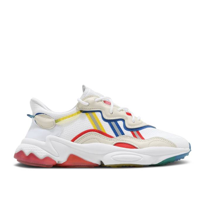 アディダス Adidas 【 Ozweego Rainbow Pride Men Footwear White/Footwear White/Multi-Color 】 メンズ 白色 ホワイト