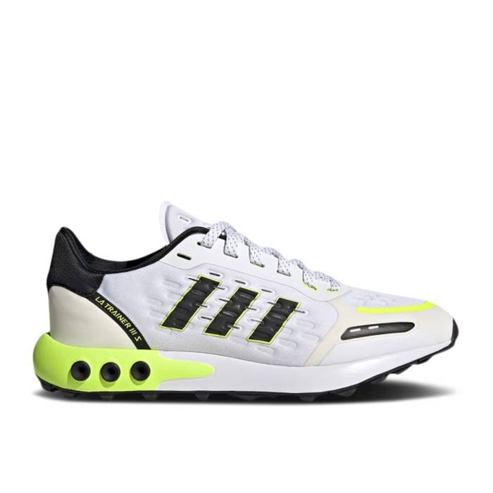 アディダス Adidas 【 Wmns La Trainer 3 'White Solar Yellow' Women Cloud White/Core Black/Solar Yellow 】 ロサンゼルス トレーナー レディース 白色 ホワイト コア 黒色 ブラック yellow 黄色・イエロー