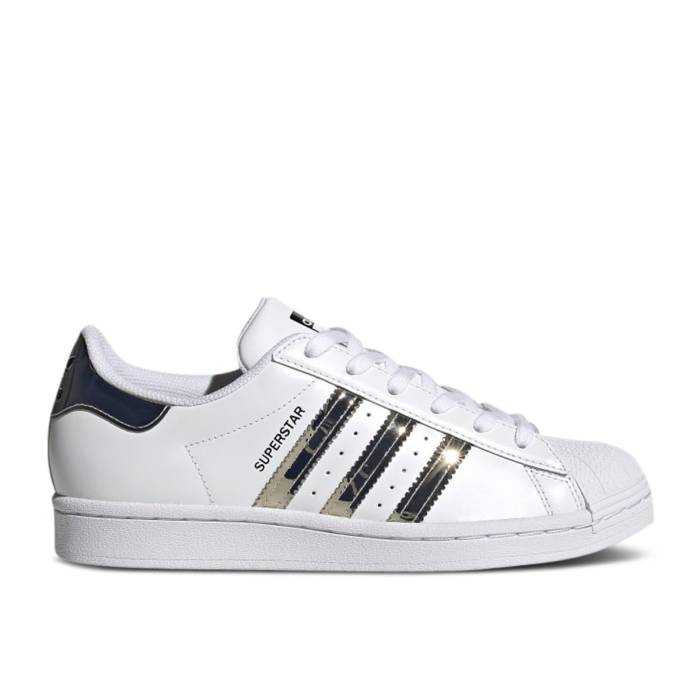 アディダス Adidas 【 Wmns Superstar 'Metallic 3 Stripes' Women Cloud White/Silver Metallic/Core Black 】 Superstar スーパースター レディース 白色 ホワイト Silver 銀色・シルバー コア 黒色 ブラック