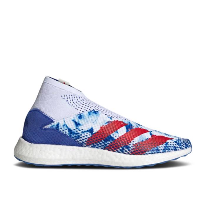 アディダス Adidas 【 Pharrell X Manchester United X Predator.1 Human Race 90-92 Away Men Cloud White/Real Red/Bold Blue 】 ユナイテッド メンズ 白色 ホワイト レアル Red 赤・レッド 青色 ブルー