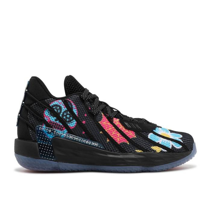 アディダス Adidas 【 Dame 7 Day Of The Dead Men Core Black/Semi Solar Pink/Bold Gold 】 メンズ コア 黒色 ブラック pink ピンク ゴールド
