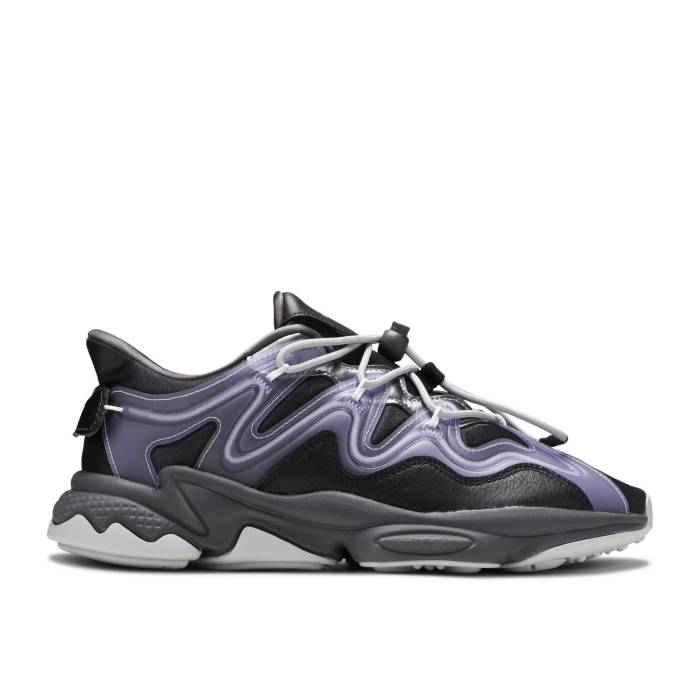 アディダス Adidas 【 Wmns Ozweego Plus \u0027Black Dust Purple\u0027 Women Core Black/Grey/Dust Purple 】 レディース 中核グループ 黒いこと 黒いこと 薄墨色 薄墨色 Purple 紫・パープル