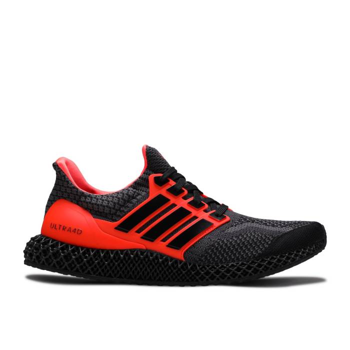 アディダス Adidas 【 Ultra 4D 5.0 Black Solar Red Men Core Black/Core Black/Solar Red 】 ultra ウルトラ メンズ コア 黒色 ブラック Red 赤・レッド