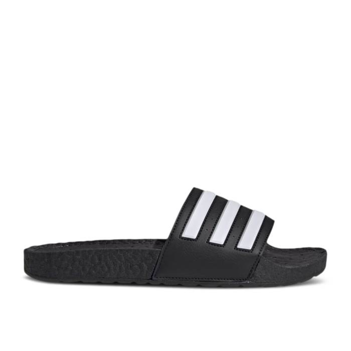 アディダス Adidas 【 Adilette Boost Slides \u0027Black White Stripes\u0027 Men Core Black/Cloud White/Core Black 】 アディレッタ ブースト 白いこと 白いこと メンズ 中核グループ 黒いこと 黒いこと 白いこと 白いこと
