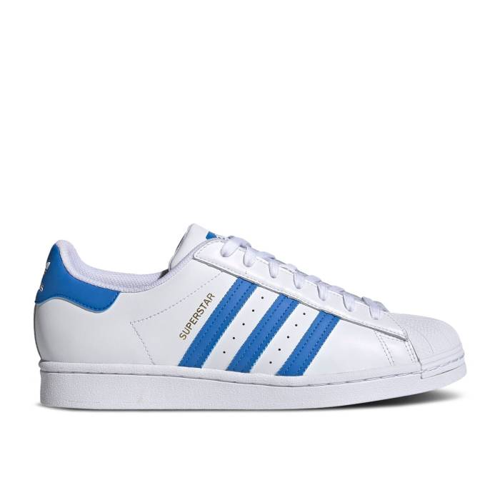 アディダス Adidas 【 Superstar 'White True Blue' Men Cloud White/True Blue/Gold Metallic 】 Superstar スーパースター メンズ 白色 ホワイト 青色 ブルー ゴールド
