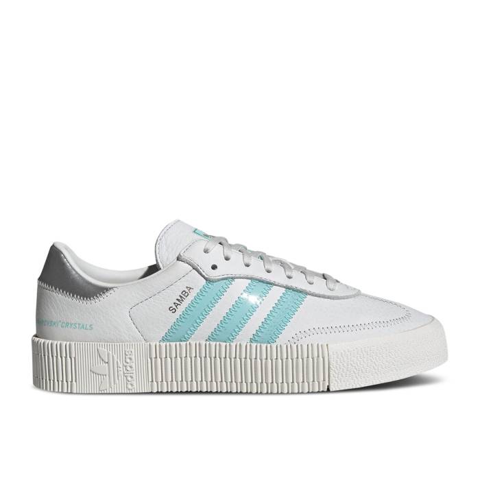 アディダス Adidas 【 Swarovski X Wmns Sambarose 'White Clear Aqua' Women Crystal White/Clear Aqua/Silver Metallic 】 レディース 白色 ホワイト アクア Silver 銀色・シルバー