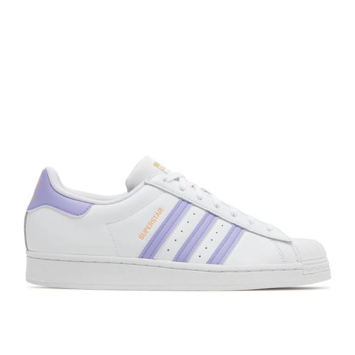アディダス Adidas 【 Superstar \u0027White Light Purple\u0027 Men Cloud White/Light Purple/Hazy Orange 】 Superstar はやりっ児 メンズ 白いこと 白いこと Purple 紫・パープル orange 橙・オレンジ色