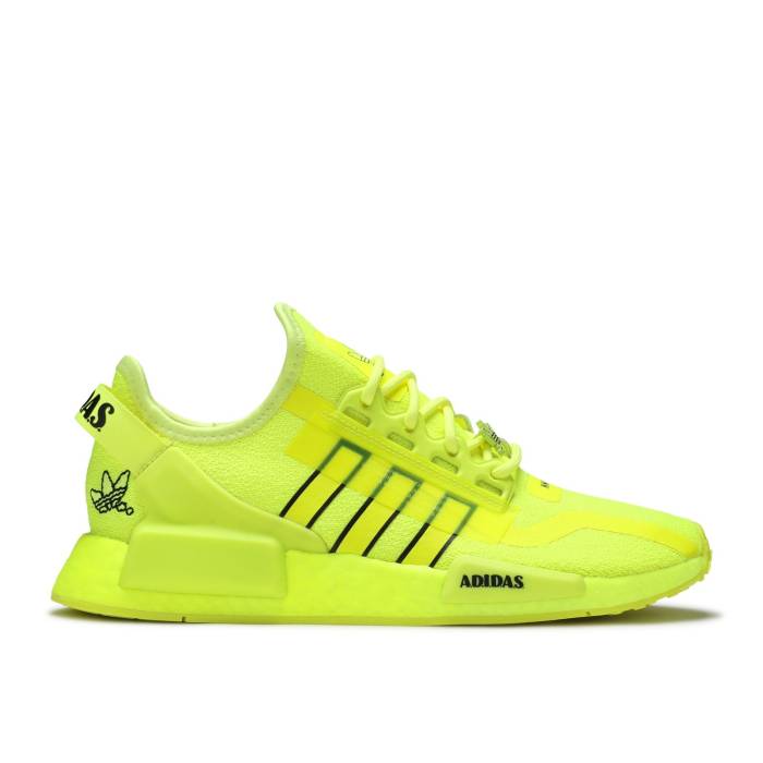 アディダス Adidas 【 Nmd_R1 V2 J \u0027Solar Yellow\u0027 Youth Solar Yellow/Core Black/Cloud White 】 御坊っちゃん キッズ yellow 黄味がかった・黄み 中核グループ 黒いこと 黒いこと 白いこと 白いこと スニーカー-キッズファッション-キッズ・ベビー・マタニティ