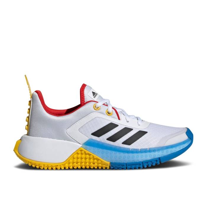 アディダス Adidas 【 Lego X Sport Big Kid \u0027White\u0027 Youth Cloud White/Core Black/Shock Blue 】 御坊っちゃん キッズ 白いこと 白いこと 中核グループ 黒いこと 黒いこと ぼうぜん自失 青味 青み