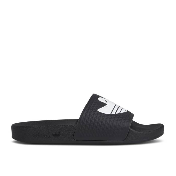 アディダス Adidas 【 Shmoofoil Slides \u0027Black White\u0027 Men Core Black/Cloud White/Cloud White 】 メンズ 中核グループ 黒いこと 黒いこと 白いこと 白いこと