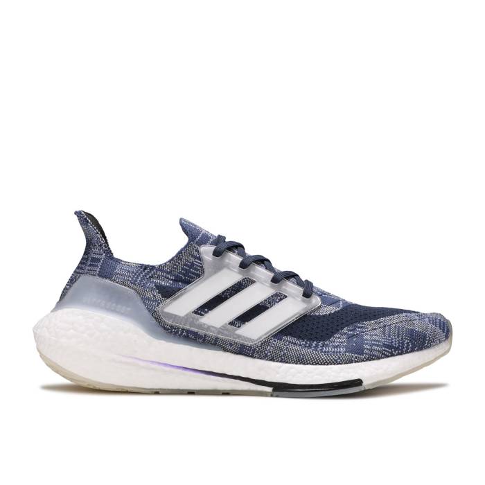 アディダス Adidas 【 Ultraboost 21 \u0027Sashiko\u0027 Men Crew Blue/Cloud White/Crew Navy 】 メンズ 労働者の一団 青み 青色 白いこと 白いこと 紺色 米国海軍