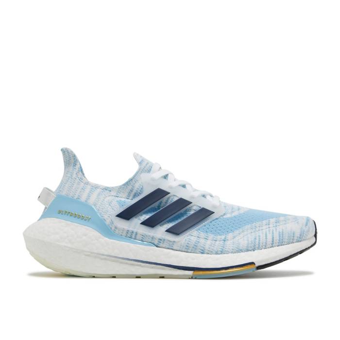 アディダス Adidas 【 Ultraboost 21 White Clear Blue Men Cloud White/Night Indigo/Clear Blue 】 メンズ 白色 ホワイト ナイト 藍色・インディゴ 青色 ブルー