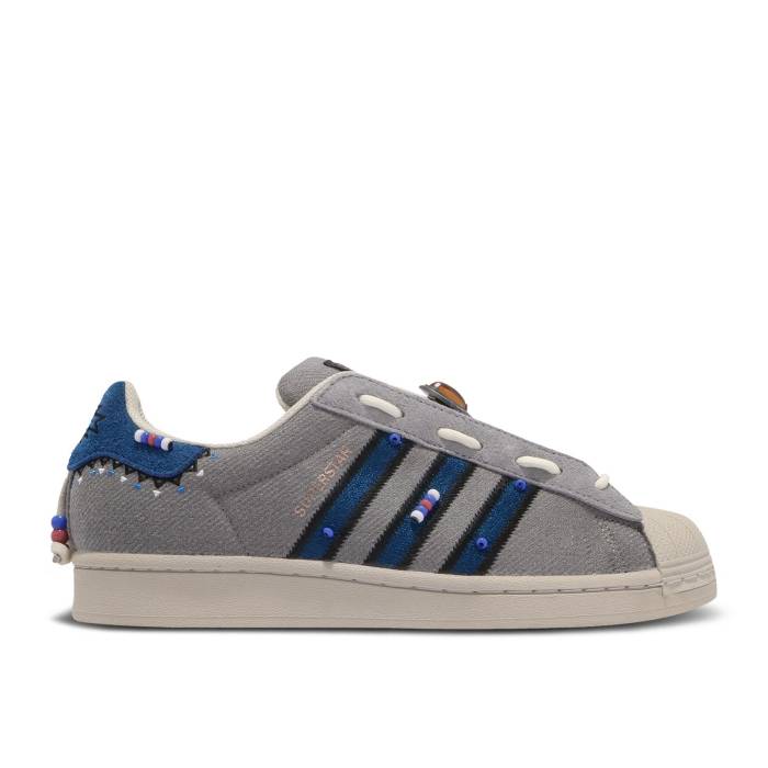 アディダス Adidas 【 Street Folk X Superstar Laceless 'Navajo Culture' Men Grey Three/Legend Marine/Bliss 】 street ストリート Superstar スーパースター メンズ 灰色 グレー Legend レジェンド