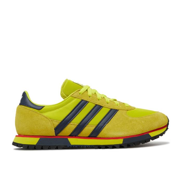 アディダス Adidas 【 Marathon 86 Spzl \u0027Shock Slime\u0027 Men Shock Slime/Collegiate Navy/Yellow Spice 】 メンズ ぼうぜん自失 紺色 米国海軍 yellow 黄味がかった・黄色