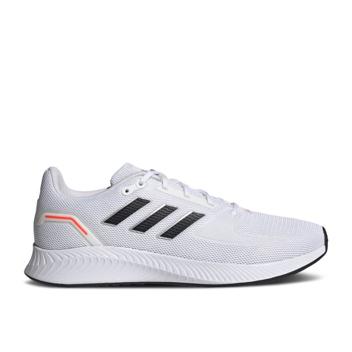 アディダス Adidas 【 Run Falcon 2.0 \u0027White Black\u0027 Men Cloud White/Core Black/Solar Red 】 幽客 メンズ 白いこと 白いこと 中核グループ 黒いこと 黒いこと Red 赤・赤いこと