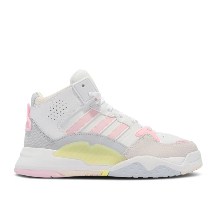 アディダス Adidas 【 Neo 5Th Quarter \u0027White Pink Yellow\u0027 Men Footwear White/Light Grey/Pink/Hi-Res Yellow 】 ネオ pink サクラ色 メンズ 白いこと 白いこと 薄墨色 薄墨色 pink サクラ色 yellow 黄味がかった・黄色