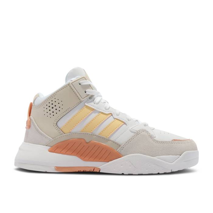 アディダス Adidas 【 Neo 5Th Quarter 'White Yellow Orange' Men Footwear White/Vapour Grey 】 ネオ yellow 黄色・イエロー メンズ 白色 ホワイト 灰色 グレー｜スニケス