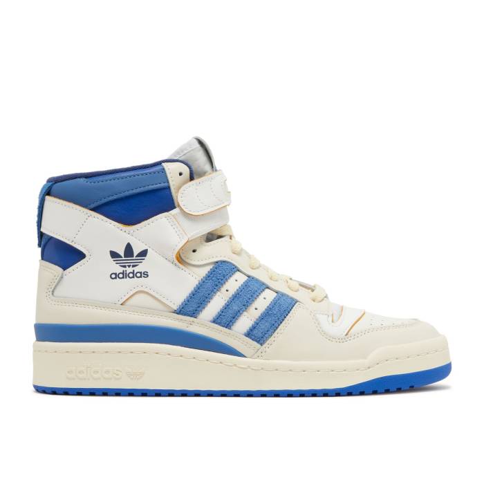 アディダス Adidas 【 Marvel X Forum 84 High \u0027Star Lord\u0027 Men Off White/Cloud White/Royal Blue 】 討論会 御機嫌 メンズ 白いこと 白いこと 青み 青色