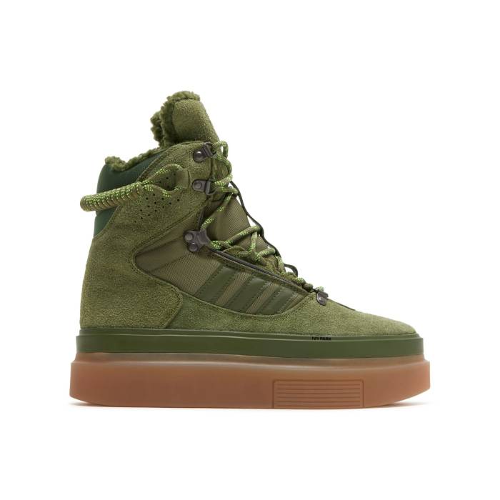 アディダス Adidas 【 Ivy Park X Wmns Super Sleek Boot \u0027Halls Of Ivy\u0027 Women Wild Pine/Focus Olive/Solar Green 】 運動場 ブーツ レディース wild ワイルド olive オリーブ green 緑・緑であること