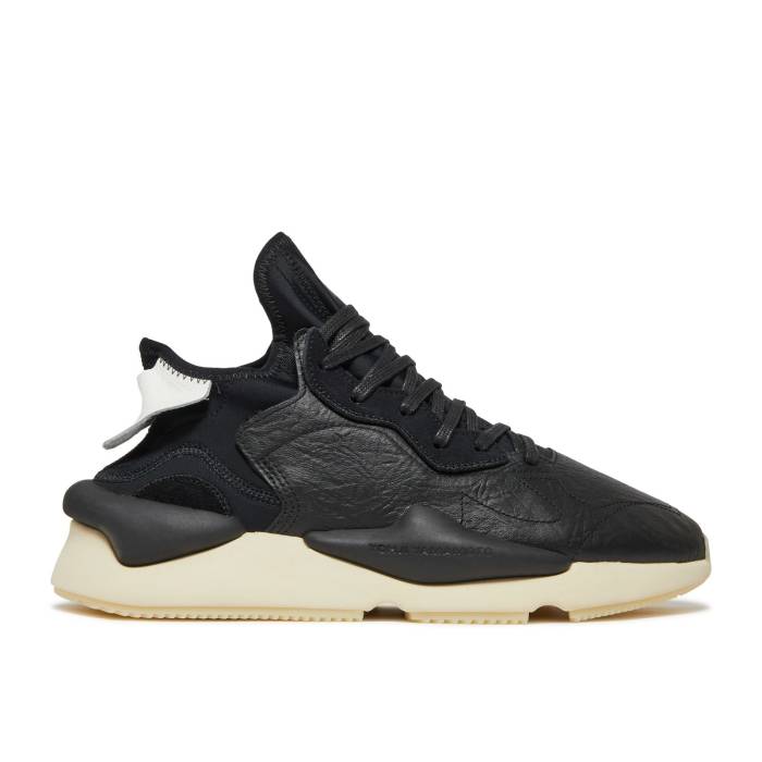アディダス Adidas 【 Y-3 Kaiwa \u0027Black Cream White\u0027 Men Black/Black/Cream White 】 皮膚軟化剤 メンズ 黒いこと 黒いこと 皮膚軟化剤 白いこと 白いこと