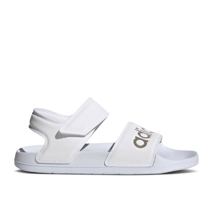 アディダス Adidas 【 Wmns Adilette Sandal \u0027White Champagne Metallic\u0027 Women Cloud White/Champagne Metallic/Cloud White 】 アディレッタ レディース 白いこと 白いこと
