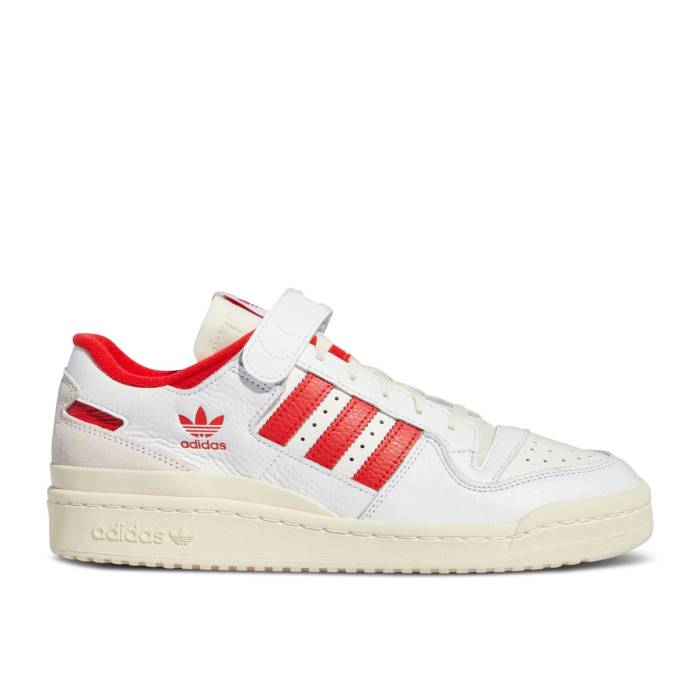 アディダス Adidas 【 Forum 84 Low 'White Vivid Red' Men Cloud White/Vivid Red/Cream White 】 フォーラム メンズ 白色 ホワイト Red 赤・レッド クリーム