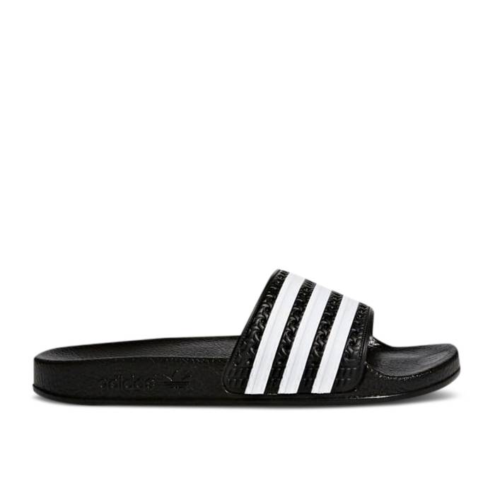 アディダス Adidas 【 Adilette Slide J \u0027Black White\u0027 Youth Core Black/Cloud White/Core Black 】 アディレッタ Slide サンダル お坊っちゃん キッズ 中核グループ 黒いこと 黒いこと 白いこと 白いこと