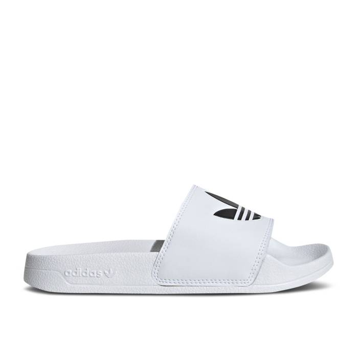 アディダス Adidas 【 Adilette Lite Slide J White Black Youth Cloud White/Core Black/Cloud White 】 アディレッタ ライト Slide サンダル ジュニア キッズ 白色 ホワイト コア 黒色 ブラック
