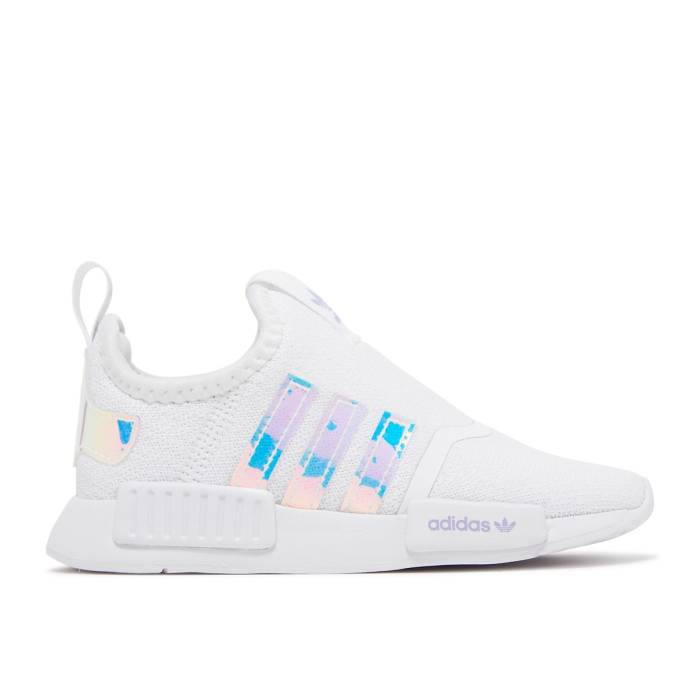 アディダス Adidas 【 Nmd 360 I \u0027White Iridescent\u0027 Infant Cloud White/Light Purple/Clear Pink 】 NMD もの言う花 白いこと 白いこと Purple 紫・パープル pink サクラ色