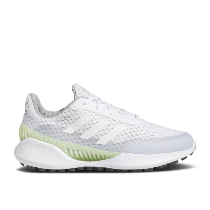 アディダス Adidas 【 Wmns Summervent Spikeless Golf \u0027White Almost Lime\u0027 Women Cloud White/Cloud White/Almost Lime 】 golf ゴルフ レディース 白いこと 白いこと 菩提樹
