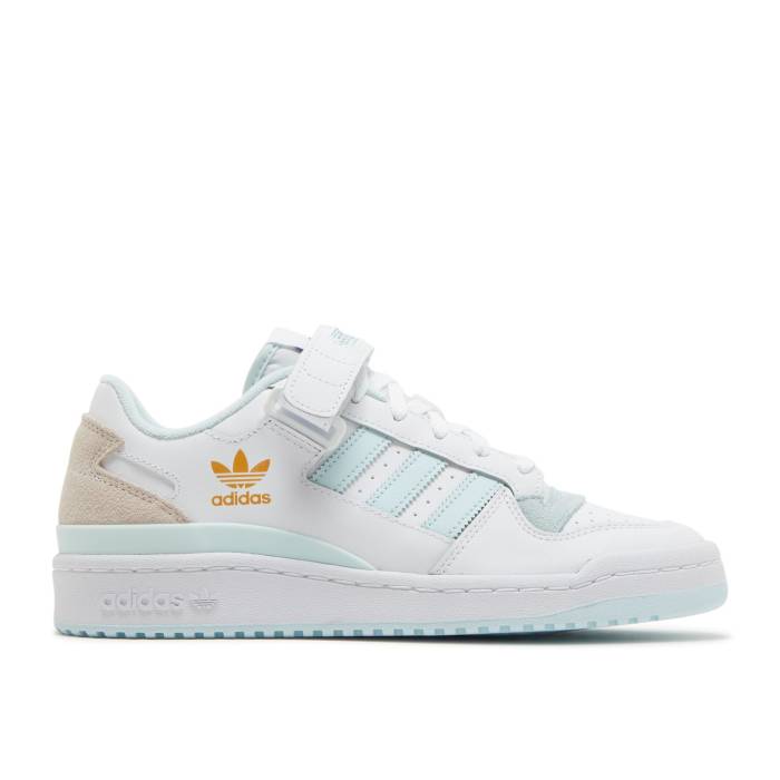 アディダス Adidas 【 Forum Low \u0027White Almost Blue\u0027 Men Cloud White/Almost Blue/Chalk White 】 討論会 メンズ 白いこと 白いこと 青み 青色