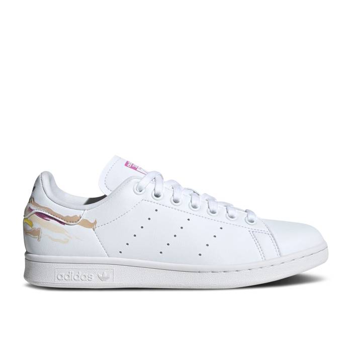 アディダス Adidas 【 Thebe Magugu X Wmns Stan Smith 'Abstract' Women Cloud White/Pulse Lilac/Silver Metallic 】 レディース 白色 ホワイト Silver 銀色・シルバー｜スニケス 22,750円