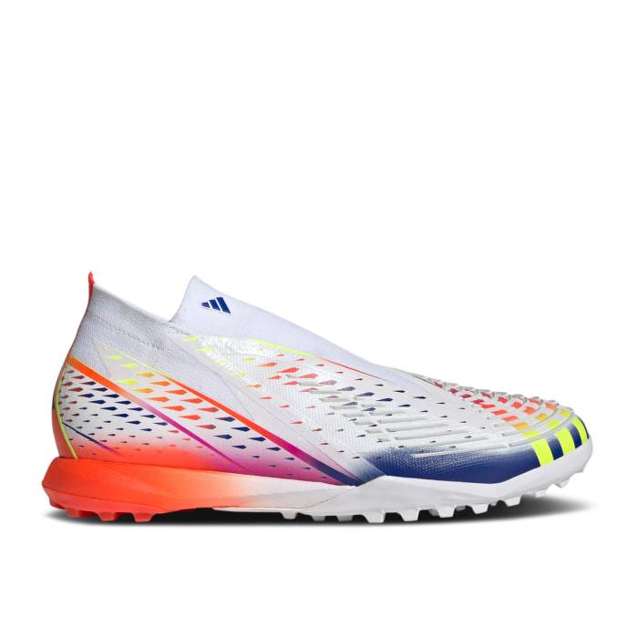 アディダス Adidas 【 Predator Edge.1 Tf Al Rihla Pack - White Men Cloud White/Solar Yellow/Power Blue 】 プレデター メンズ 白色 ホワイト yellow 黄色・イエロー Power パワー 青色 ブルー