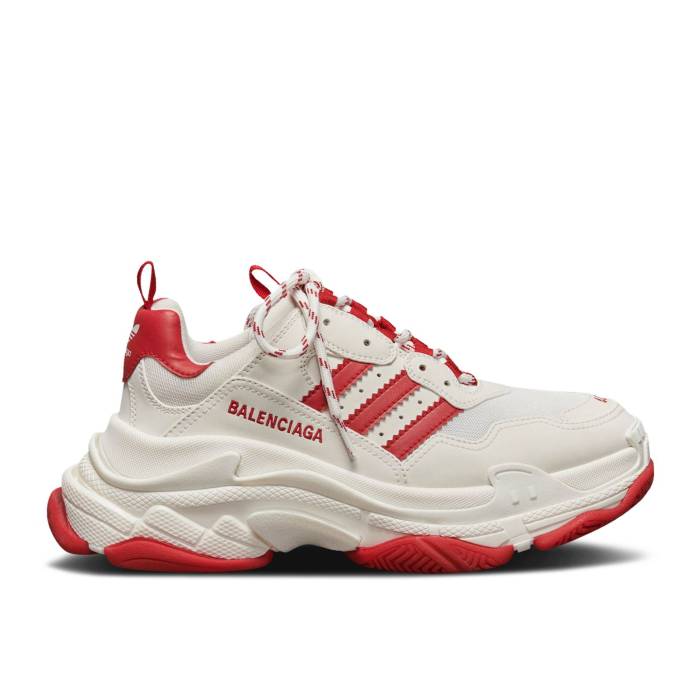 アディダス Adidas 【 Balenciaga X Wmns Triple S Sneaker 'White Red' Women White/White/Red 】 靴 スニーカー レディース 白色 ホワイト Red 赤・レッド｜スニケス 176,550円