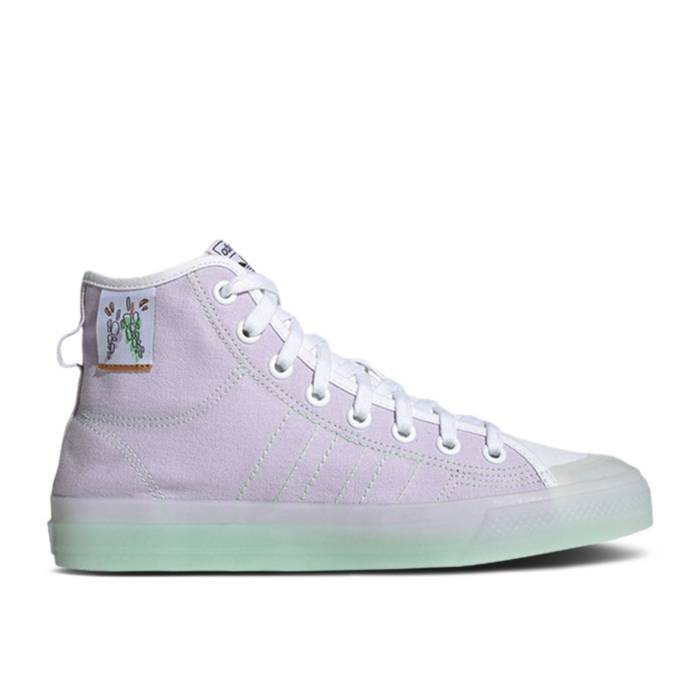 アディダス Adidas 【 Nizza High Rf \u0027Grape\u0027 Men Footwear White/Glow Mint/Purple Tint 】 御機嫌 メンズ 白いこと 白いこと Purple 紫・パープル