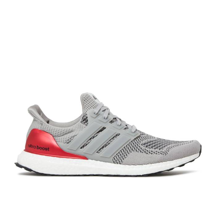 アディダス Adidas 【 Ultraboost 1.0 Grey Scarlet Men Mgh Solid Grey/Mgh Solid Grey/Better Scarlet 】 メンズ ソリッド 灰色 グレー