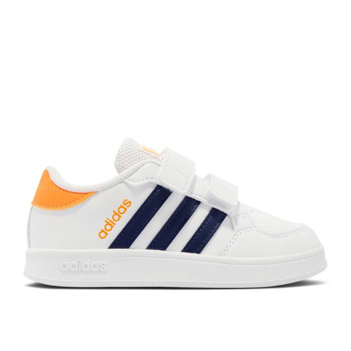 アディダス Adidas 【 Breaknet Cf I White Dark Blue Orange Infant Cloud White/Dark Blue/Flash Orange 】 青色 ブルー ベビー 白色 ホワイト 青色 ブルー orange 橙・オレンジ