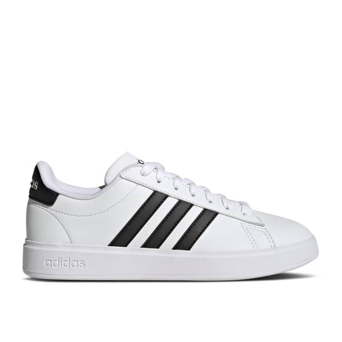 アディダス Adidas 【 Wmns Grand Court 2.0 \u0027White Black\u0027 Women Cloud White/Core Black/Core Black 】 地べた 厚地の外套 レディース 白いこと 白いこと 中核グループ 黒いこと 黒いこと