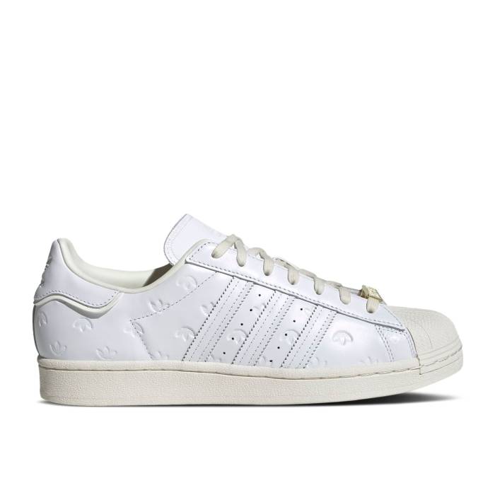 アディダス Adidas 【 Superstar Allover Debossed Trefoils - White Men Cloud White/Cloud White/Off White 】 Superstar スーパースター メンズ 白色 ホワイト