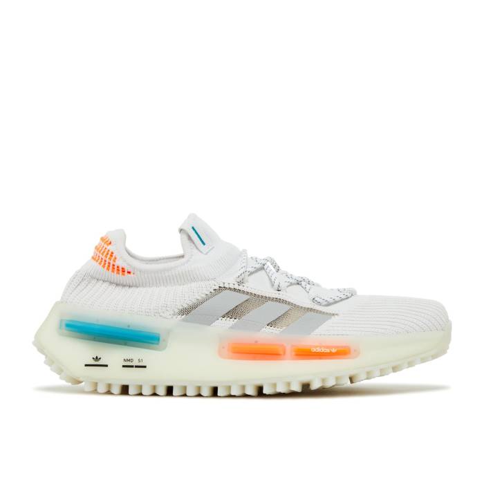 アディダス Adidas 【 Nmd_S1 \u0027White Orange Teal\u0027 Men Cloud White/Mgh Solid Grey/Off White 】 orange 橙・オレンジ色 メンズ 白いこと 白いこと 益荒男 薄墨色 薄墨色