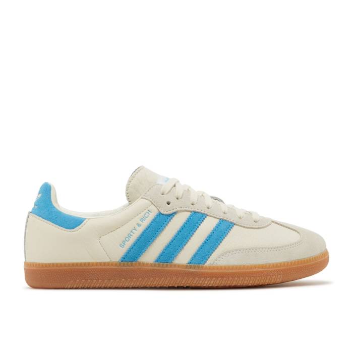 アディダス Adidas 【 Sporty \u0026 Rich X Samba Og \u0027Cream Blue\u0027 Men Cream White/Blue Rush/Gum 】 サンバ メンズ 皮膚軟化剤 白いこと 白いこと 青碧 青碧 rush 混雑時