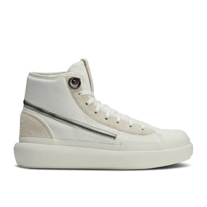アディダス Adidas 【 Y-3 Ajatu Court High \u0027Off White\u0027 Men Off White/Off White/Off White 】 厚地の外套 ご機嫌 メンズ 白いこと 白いこと