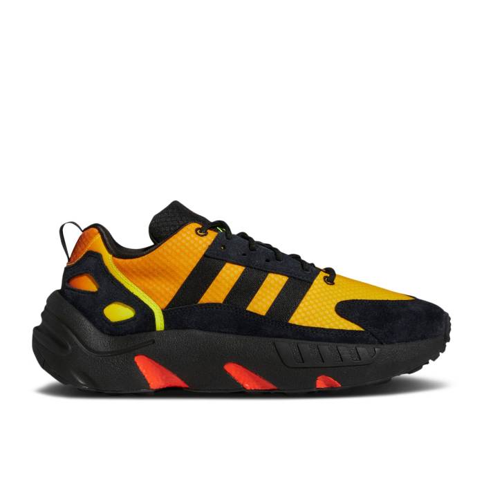 アディダス Adidas 【 Zx 22 Boost \u0027Black Impact Orange\u0027 Men Core Black/Core Black/Semi Impact Orange 】 ブースト 差しひびき メンズ 中核グループ 黒いこと 黒いこと 差しひびき orange 橙・オレンジ色