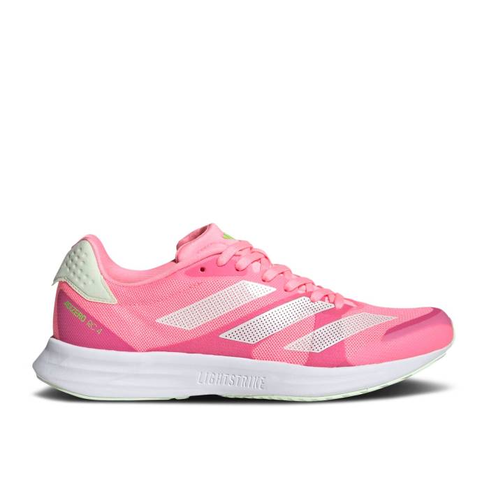 アディダス Adidas 【 Wmns Adizero Rc 4 \u0027Beam Pink\u0027 Women Beam Pink/Zero Metallic/Solar Green 】 アディゼロ レディース pink さくら色 無し green 緑・緑であること