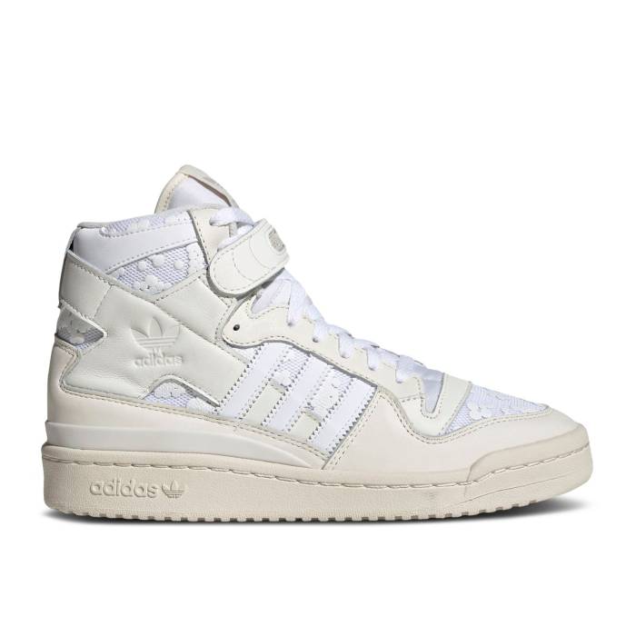 アディダス Adidas 【 Wmns Forum 84 High \u0027Dotted Mesh\u0027 Women Off White/Cloud White/Aluminium 】 討論会 ご機嫌 レディース 白いこと 白いこと