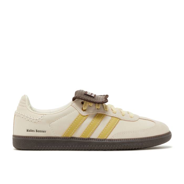アディダス Adidas 【 Wales Bonner X Samba \u0027Ecru Tint Yellow\u0027 Men Ecru Tint/Almost Yellow/Dark Brown 】 サンバ メンズ yellow 黄味がかった・黄色 赤銅色 赤銅色