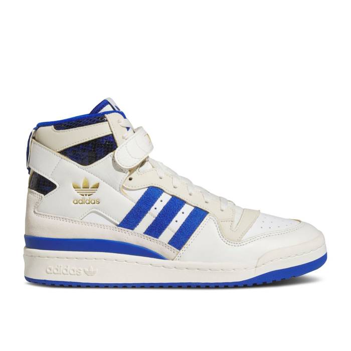 アディダス Adidas 【 Forum 84 High \u0027White Royal Snakeskin\u0027 Men Cloud White/Royal Blue/Cloud White 】 討論会 御機嫌 メンズ 白いこと 白いこと 青み 青色