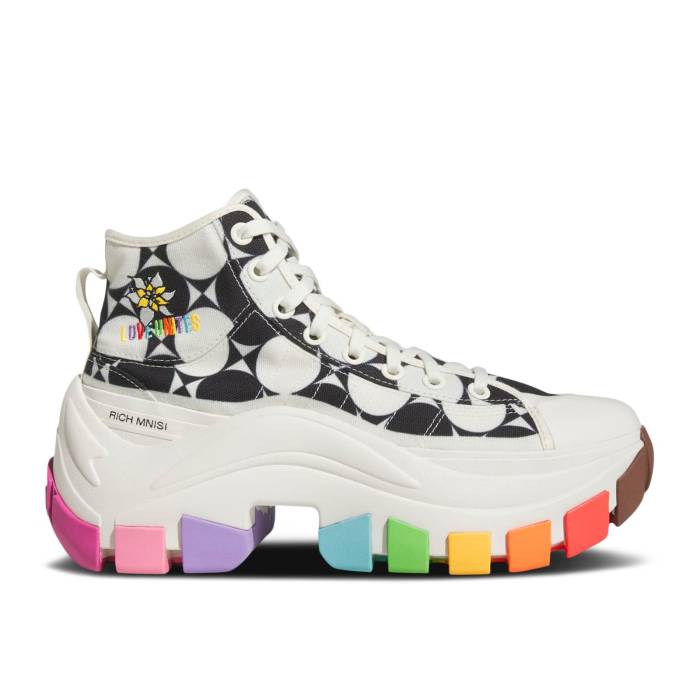 アディダス Adidas 【 Rich Mnisi X Nizza High Xy22 'Pride' Men Off White/Core Black/Off White 】 ハイ メンズ 白色 ホワイト コア 黒色 ブラック