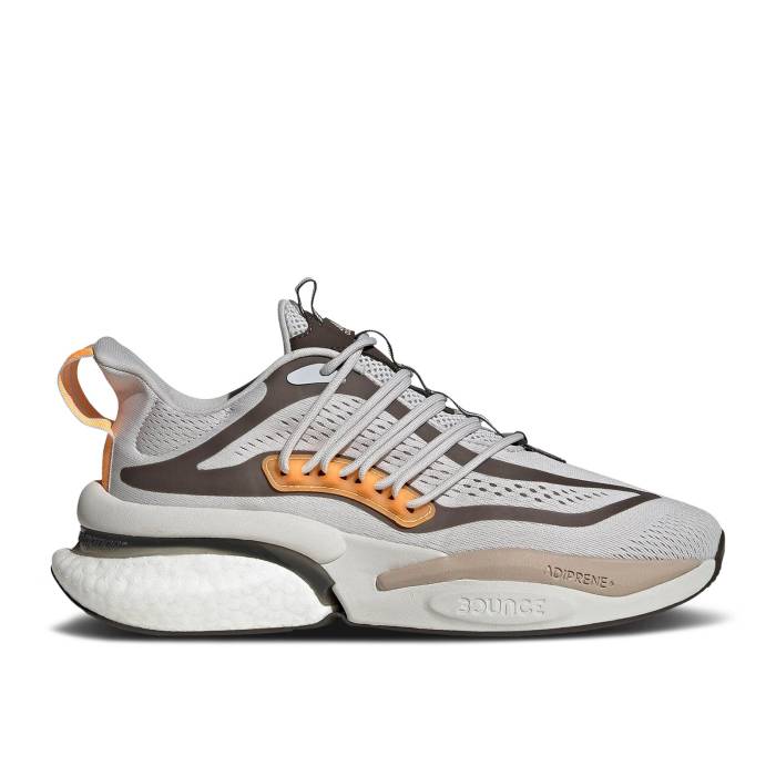 アディダス Adidas 【 Alphaboost V1 \u0027Grey Wonder Beige\u0027 Men Grey/Wonder Beige/Flash Orange 】 メンズ 薄墨色 薄墨色 ベージュ orange 橙・オレンジ色