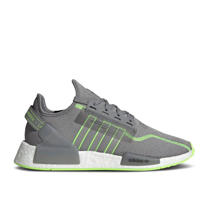アディダス Adidas 【 Nmd_R1 V2 'Grey Signal Green' Men Grey Three/Signal Green/Cloud White 】 メンズ 灰色 グレー green 緑・グリーン 白色 ホワイト